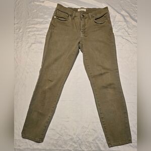 Madewell 9" High‎ Riser Skinny Skinny Crop Pants Size 28, Brown, 24" inseam EUC